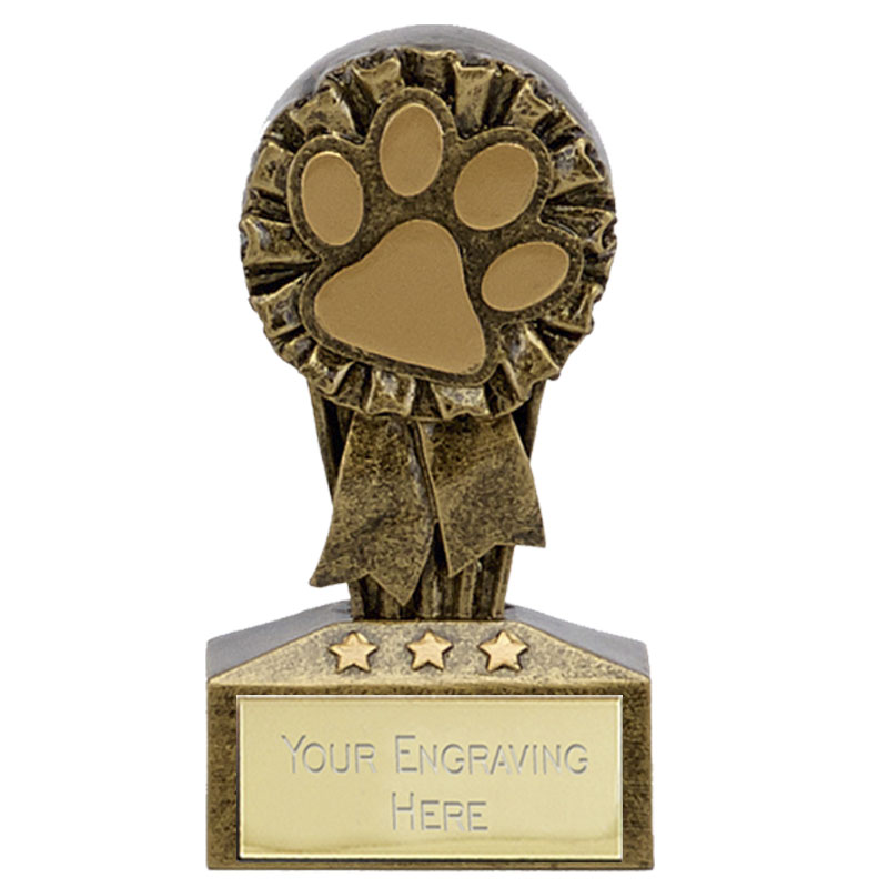 DOG CAT RABBIT mini star trophy training show dogs paw trophies free engraving 