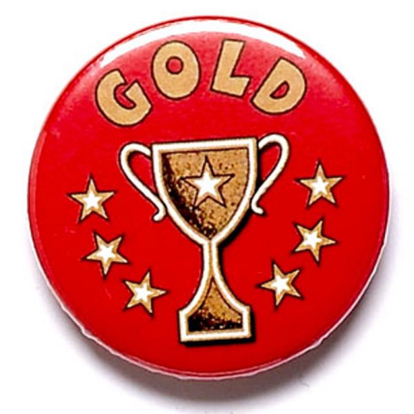 Gold Cup Button Badge