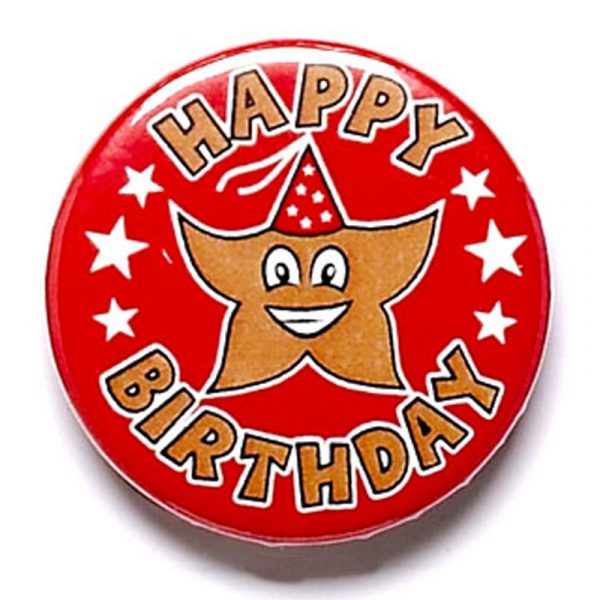 Happy Birthday Button Badge