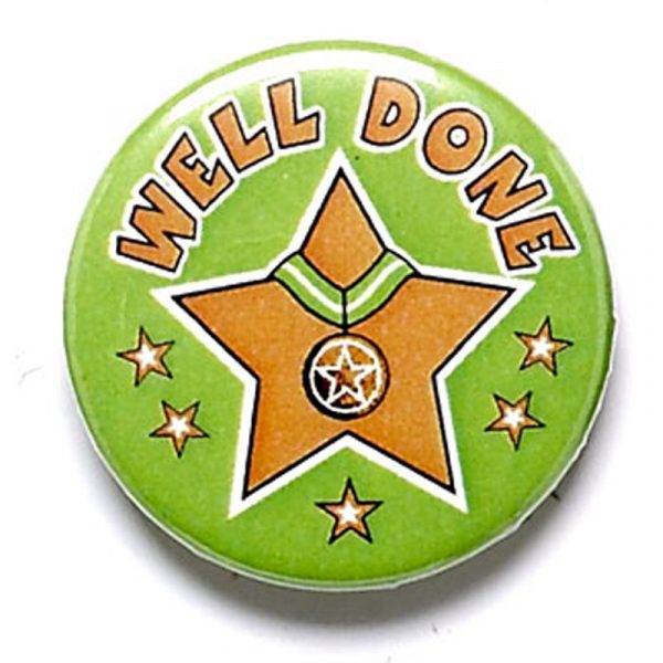 Well Done Button Badge
