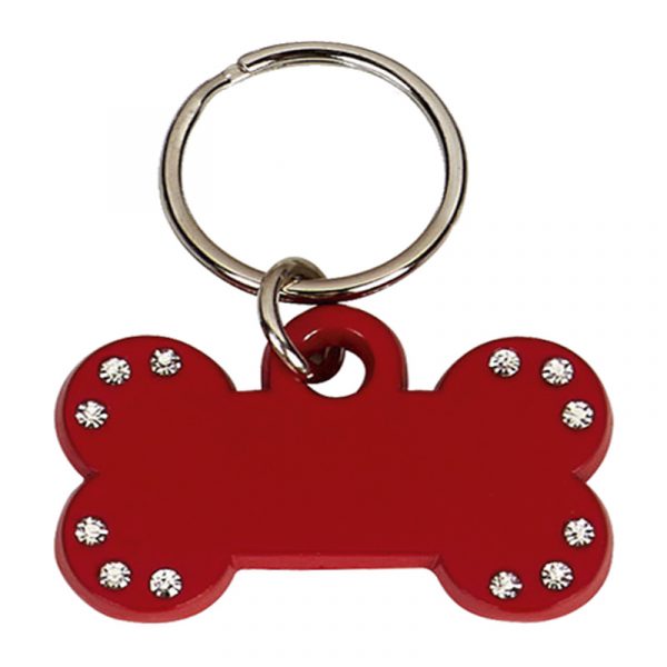 Red Bone Tag with 12 Stones