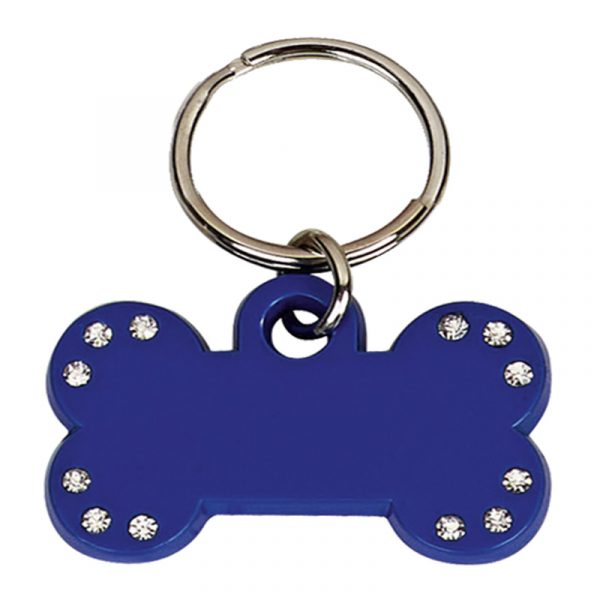 Blue Bone Tag with 12 Stones