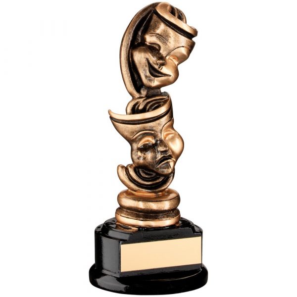 BRZ/GOLD/BLACK DRAMA MASKS TROPHY