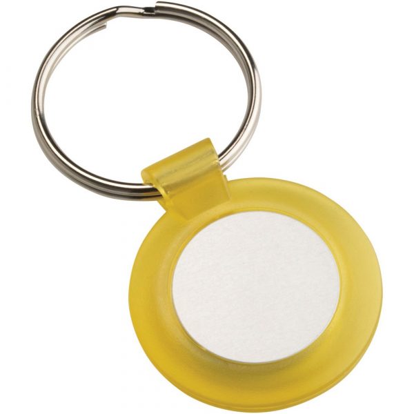 ROUND KEYRING - YELLOW (1in CENTRE) 1.5in
