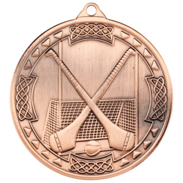 HURLING CELTIC MEDAL - BRONZE 2in