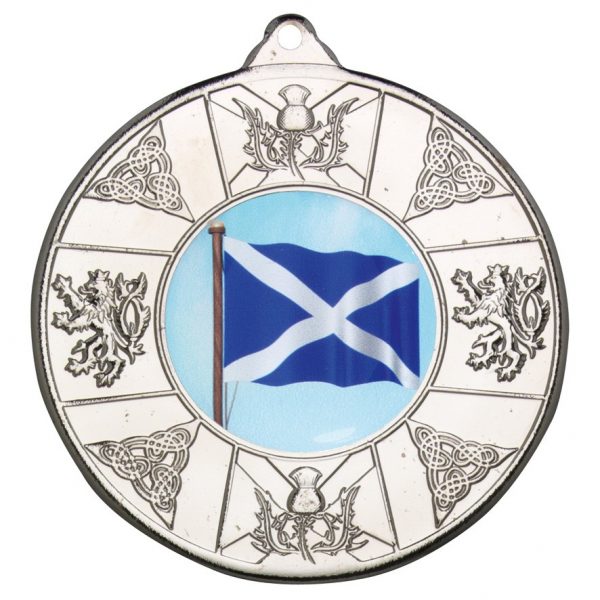 SCOTLAND MEDAL (1in CENTRE) - SILVER 2in