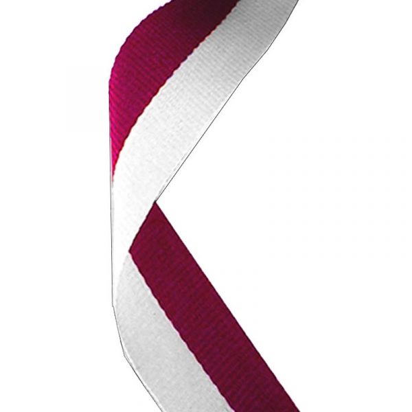 Medal Ribbon Maroon & White