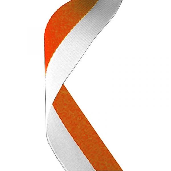 Medal Ribbon Orange & White