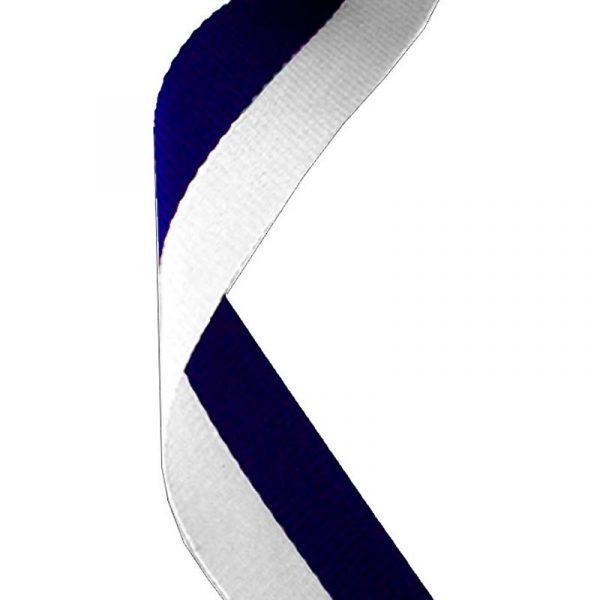 Medal Ribbon Navy Blue & White