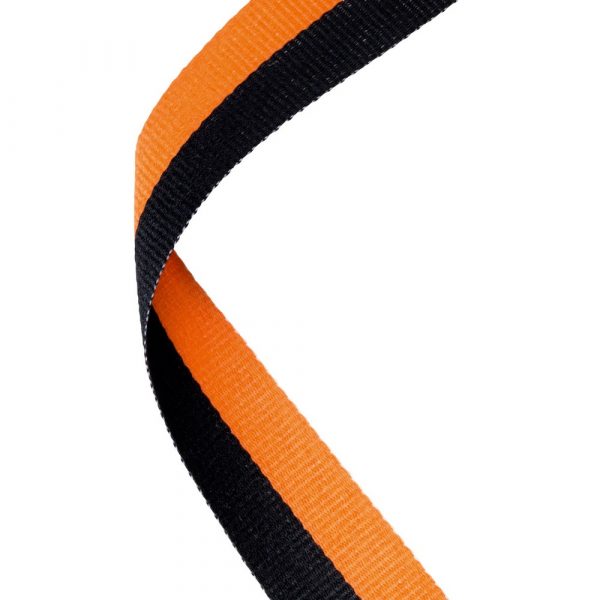 MEDAL RIBBON BLACK/ORANGE - 30 X 0.875in