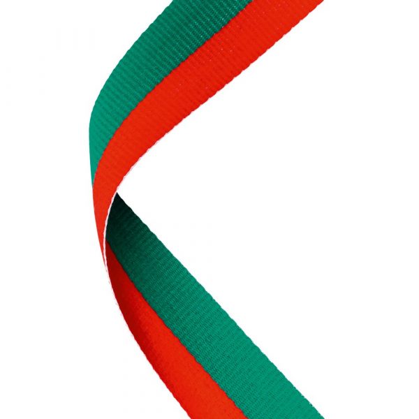 MEDAL RIBBON RED/GREEN - 30 X 0.875in