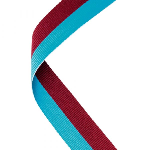 MEDAL RIBBON CLARET/LIGHT BLUE - 30 X 0.875in