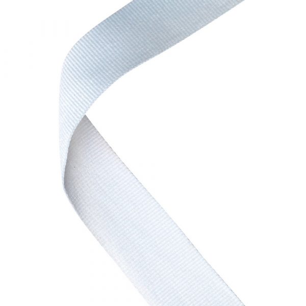 MEDAL RIBBON WHITE - 30 X 0.875in