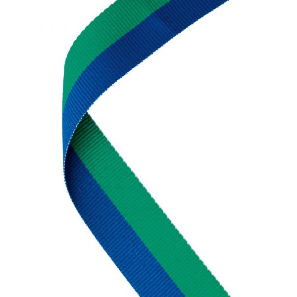 MEDAL RIBBON GREEN/BLUE - 30 X 0.875in