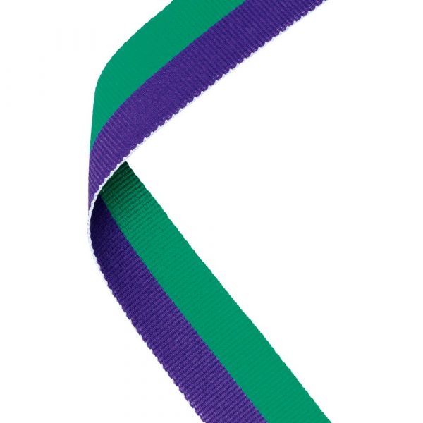 MEDAL RIBBON PURPLE/GREEN - 30 X 0.875in