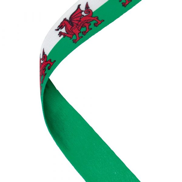 MEDAL RIBBON WELSH FLAG - 30 X 0.875in