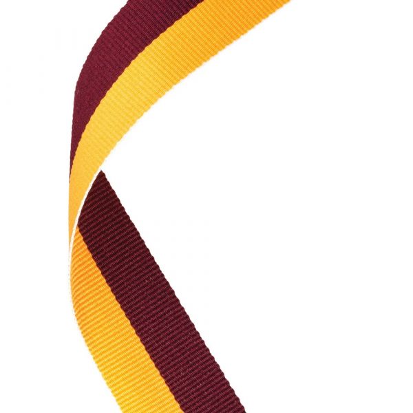 MEDAL RIBBON MAROON/GOLD - 30 X 0.875in
