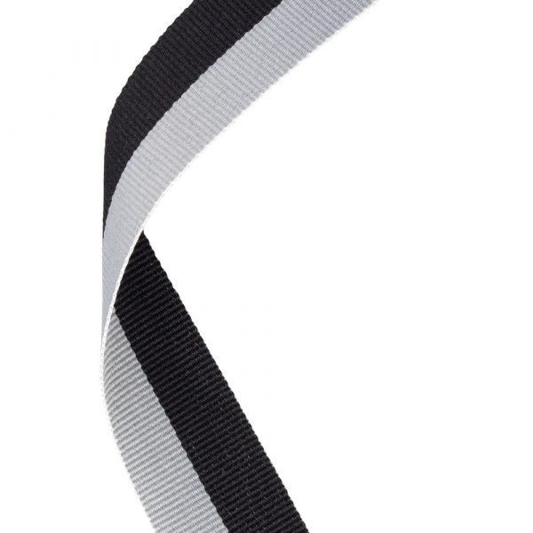 MEDAL RIBBON BLACK/GREY - 30 X 0.875in