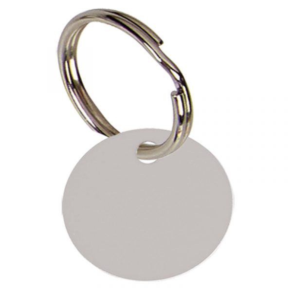 Round Silver Anodised Alum Tag