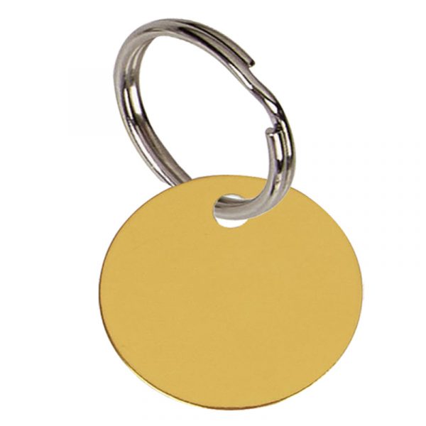 Round Gold Anodised Alum Tag