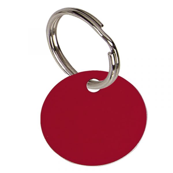 Round Red Anodised Alum Tag