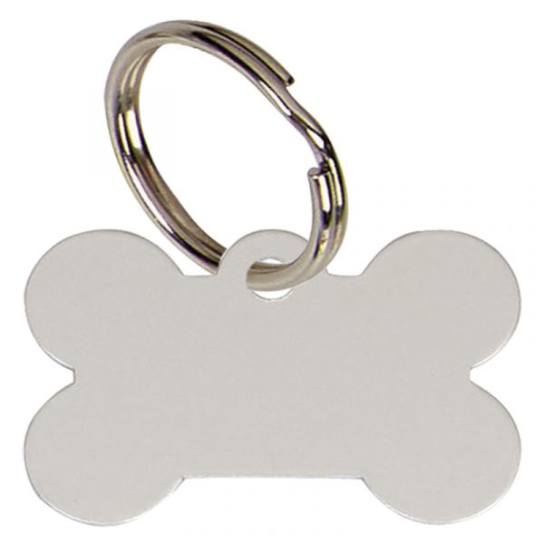 Bone Silver Anodised Alum Tag