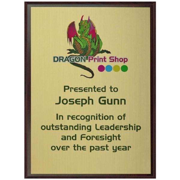 Wood Plaque Award with Colour Laminate Front