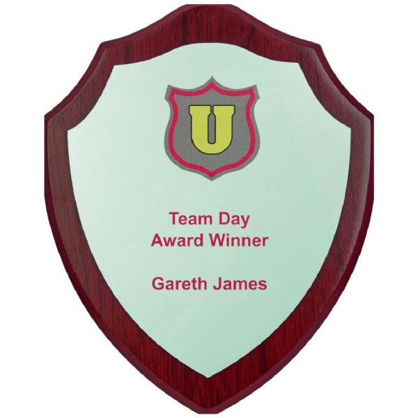 Wood Shield Award with Colour Laminate Front